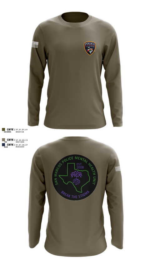Long Sleeve Performance Shirt, SMPD Mental Health Unit, Police, Teamtime, Team time, sublimation, custom sports apparel, team uniforms, spirit wear, spiritwear, sports uniforms, custom shirts, team store, custom team store, fundraiser sports, apparel fundraiser