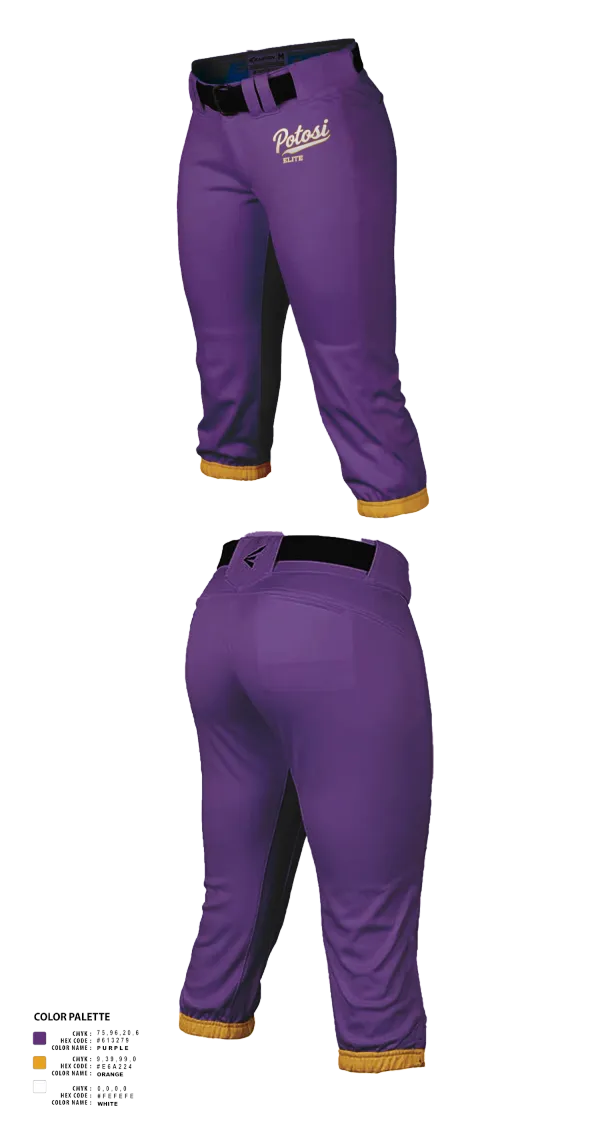 Softball Pants, Potosi Elite, Softball, Teamtime, Team time, sublimation, custom sports apparel, team uniforms, spirit wear, spiritwear, sports uniforms, custom shirts, team store, custom team store, fundraiser sports, apparel fundraiser