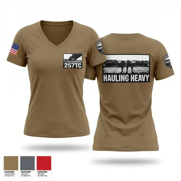 Womens Short Sleeve Vneck Shirt, 257TC, Army, Teamtime, Team time, sublimation, custom sports apparel, team uniforms, spirit wear, spiritwear, sports uniforms, custom shirts, team store, custom team store, fundraiser sports, apparel fundraiser