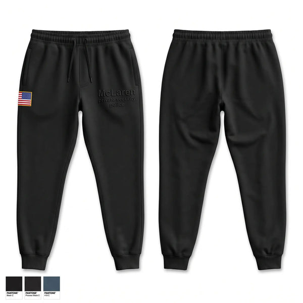 Sweatpants, McLaren private security police, Police, Teamtime, Team time, sublimation, custom sports apparel, team uniforms, spirit wear, spiritwear, sports uniforms, custom shirts, team store, custom team store, fundraiser sports, apparel fundraiser
