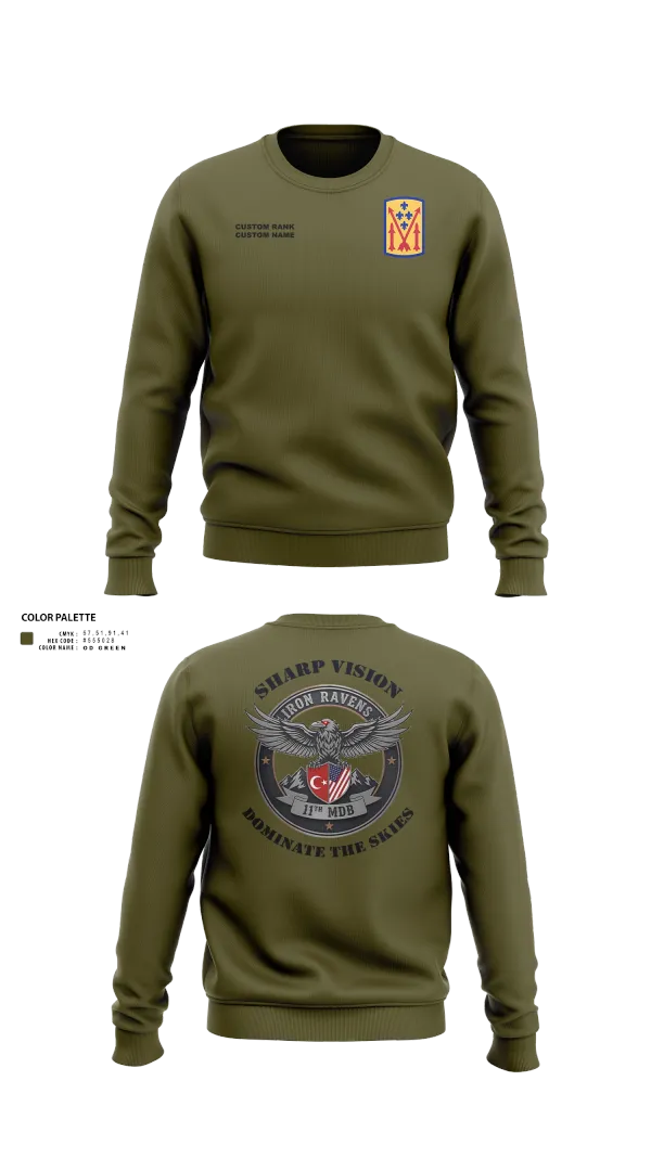 Crew Neck Sweatshirt, 11th MDB, Army, Teamtime, Team time, sublimation, custom sports apparel, team uniforms, spirit wear, spiritwear, sports uniforms, custom shirts, team store, custom team store, fundraiser sports, apparel fundraiser
