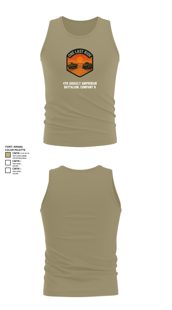 Tank Top, 4th Assault Amphibian Battalion, Company B, , Teamtime, Team time, sublimation, custom sports apparel, team uniforms, spirit wear, spiritwear, sports uniforms, custom shirts, team store, custom team store, fundraiser sports, apparel fundraiser