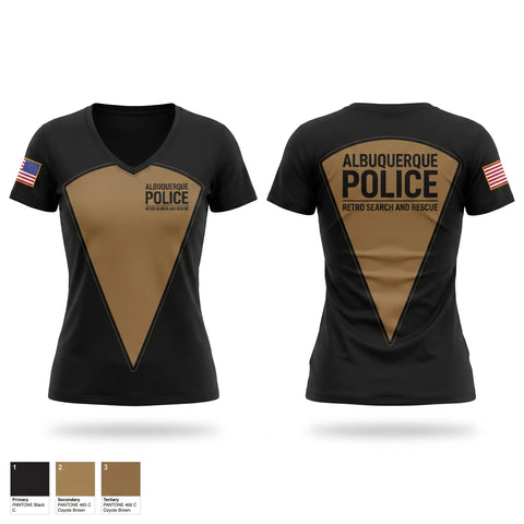 Womens Short Sleeve Vneck Shirt, Albuquerque police, Police, Teamtime, Team time, sublimation, custom sports apparel, team uniforms, spirit wear, spiritwear, sports uniforms, custom shirts, team store, custom team store, fundraiser sports, apparel fundraiser