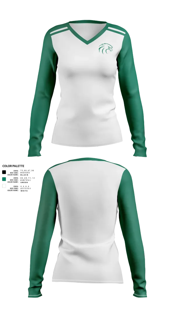 Womens Long Sleeve Vneck Shirt, NSU Riverhawks Football, , Teamtime, Team time, sublimation, custom sports apparel, team uniforms, spirit wear, spiritwear, sports uniforms, custom shirts, team store, custom team store, fundraiser sports, apparel fundraiser