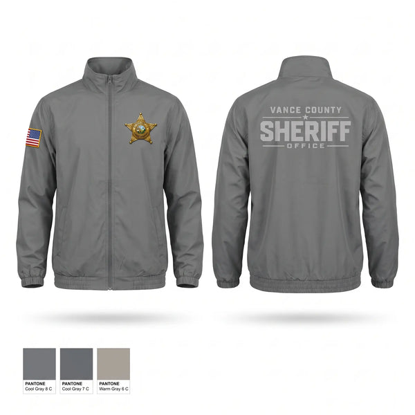 Windbreaker, Vance County Sheriff Office, Police, Teamtime, Team time, sublimation, custom sports apparel, team uniforms, spirit wear, spiritwear, sports uniforms, custom shirts, team store, custom team store, fundraiser sports, apparel fundraiser
