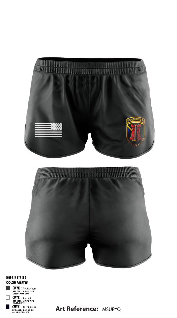 Ranger Panties, 204th MEB Mountaineers, Army, Teamtime, Team time, sublimation, custom sports apparel, team uniforms, spirit wear, spiritwear, sports uniforms, custom shirts, team store, custom team store, fundraiser sports, apparel fundraiser