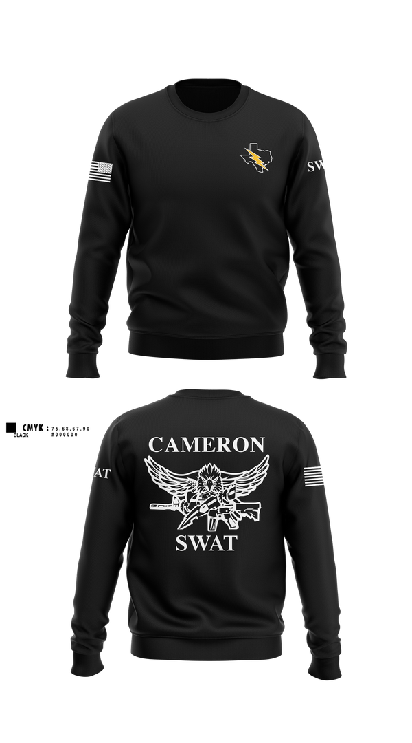 Crew Neck Sweatshirt, Cameron County Sheriff’s Office SWAT Team, Police, Teamtime, Team time, sublimation, custom sports apparel, team uniforms, spirit wear, spiritwear, sports uniforms, custom shirts, team store, custom team store, fundraiser sports, apparel fundraiser