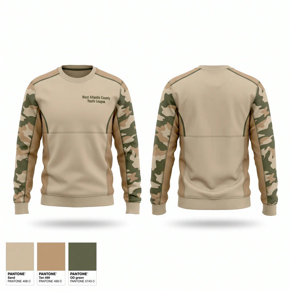Crew Neck Sweatshirt, West Atlantic County Youth League, Women's Soccer, Teamtime, Team time, sublimation, custom sports apparel, team uniforms, spirit wear, spiritwear, sports uniforms, custom shirts, team store, custom team store, fundraiser sports, apparel fundraiser