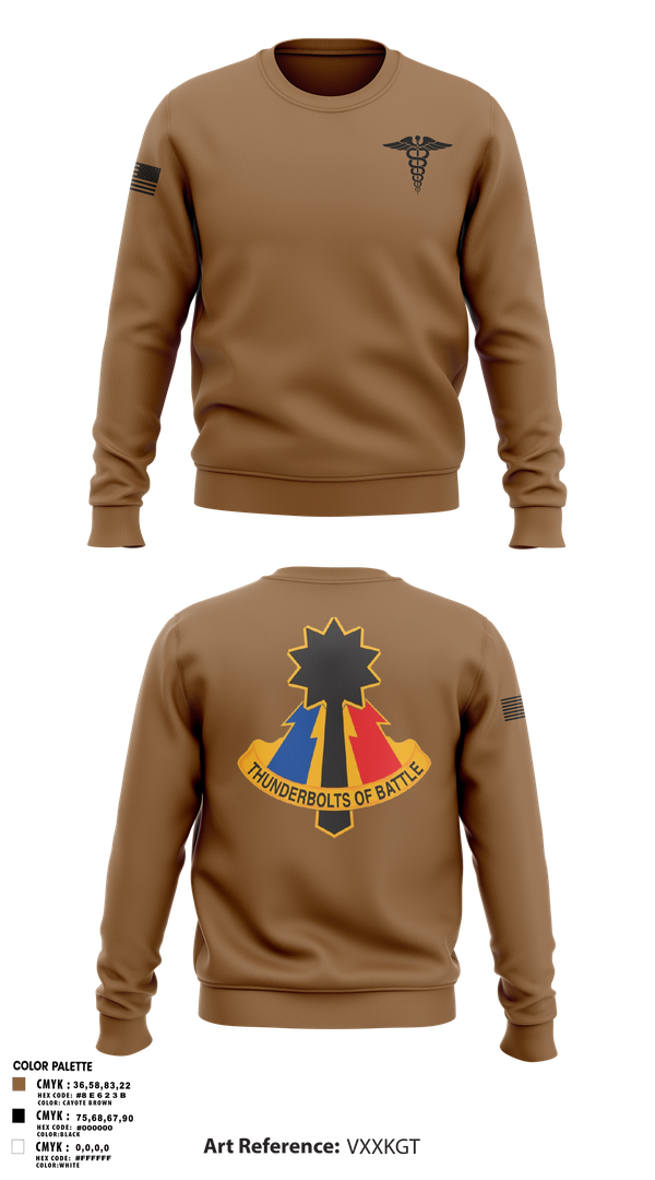 Crew Neck Sweatshirt, 194th AR BDE HRT Medics, Army, Teamtime, Team time, sublimation, custom sports apparel, team uniforms, spirit wear, spiritwear, sports uniforms, custom shirts, team store, custom team store, fundraiser sports, apparel fundraiser