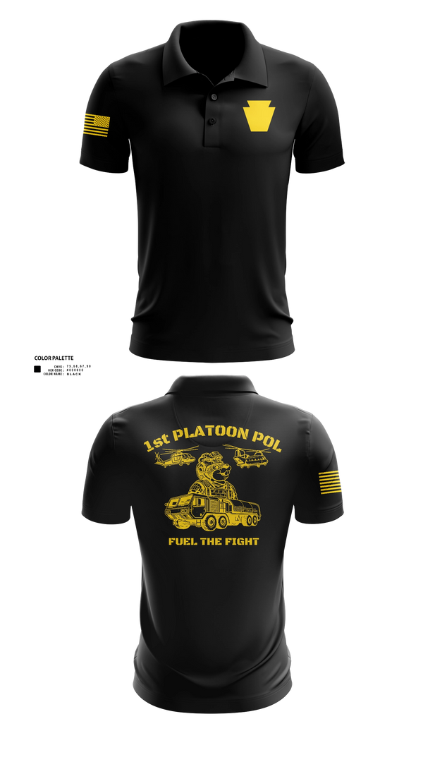 Short Sleeve Performance Polo, Echo Company 2-104th GSAB, National Guard, Teamtime, Team time, sublimation, custom sports apparel, team uniforms, spirit wear, spiritwear, sports uniforms, custom shirts, team store, custom team store, fundraiser sports, apparel fundraiser