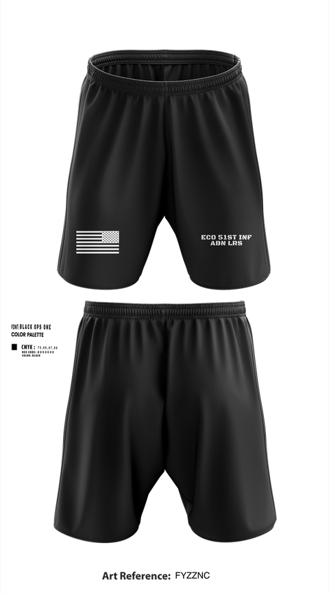 Athletic Shorts With Pockets, Eco 51st INF ABN LRS, Army, Teamtime, Team time, sublimation, custom sports apparel, team uniforms, spirit wear, spiritwear, sports uniforms, custom shirts, team store, custom team store, fundraiser sports, apparel fundraiser