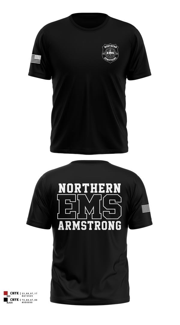 Short Sleeve Performance Shirt, Northern Armstrong EMS, EMS/EMT, Teamtime, Team time, sublimation, custom sports apparel, team uniforms, spirit wear, spiritwear, sports uniforms, custom shirts, team store, custom team store, fundraiser sports, apparel fundraiser