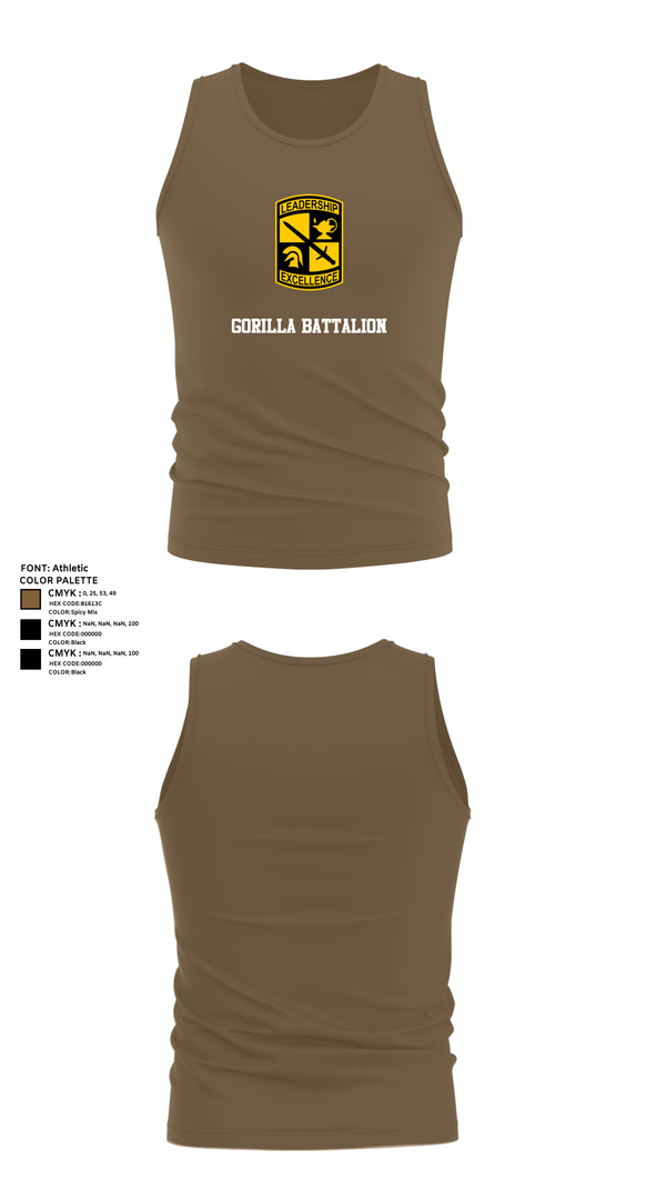 Tank Top, Gorilla battalion, , Teamtime, Team time, sublimation, custom sports apparel, team uniforms, spirit wear, spiritwear, sports uniforms, custom shirts, team store, custom team store, fundraiser sports, apparel fundraiser