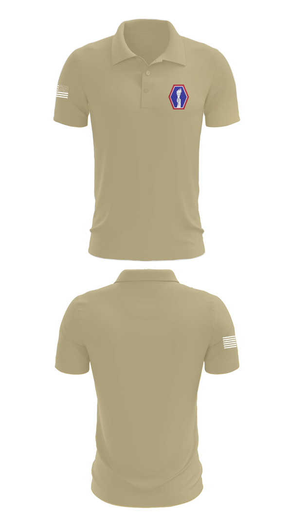 Short Sleeve Performance Polo, 100 Battalion 442 Infantry, Army, Teamtime, Team time, sublimation, custom sports apparel, team uniforms, spirit wear, spiritwear, sports uniforms, custom shirts, team store, custom team store, fundraiser sports, apparel fundraiser