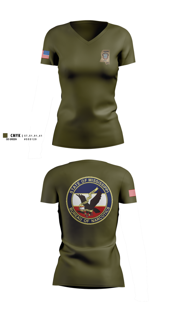 Womens Short Sleeve Vneck Shirt, Mississippi Bureau of Narcotics, Police, Teamtime, Team time, sublimation, custom sports apparel, team uniforms, spirit wear, spiritwear, sports uniforms, custom shirts, team store, custom team store, fundraiser sports, apparel fundraiser