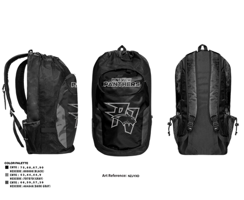 Gear Bag, Pine View Panthers Wrestling, Wrestling, Teamtime, Team time, sublimation, custom sports apparel, team uniforms, spirit wear, spiritwear, sports uniforms, custom shirts, team store, custom team store, fundraiser sports, apparel fundraiser