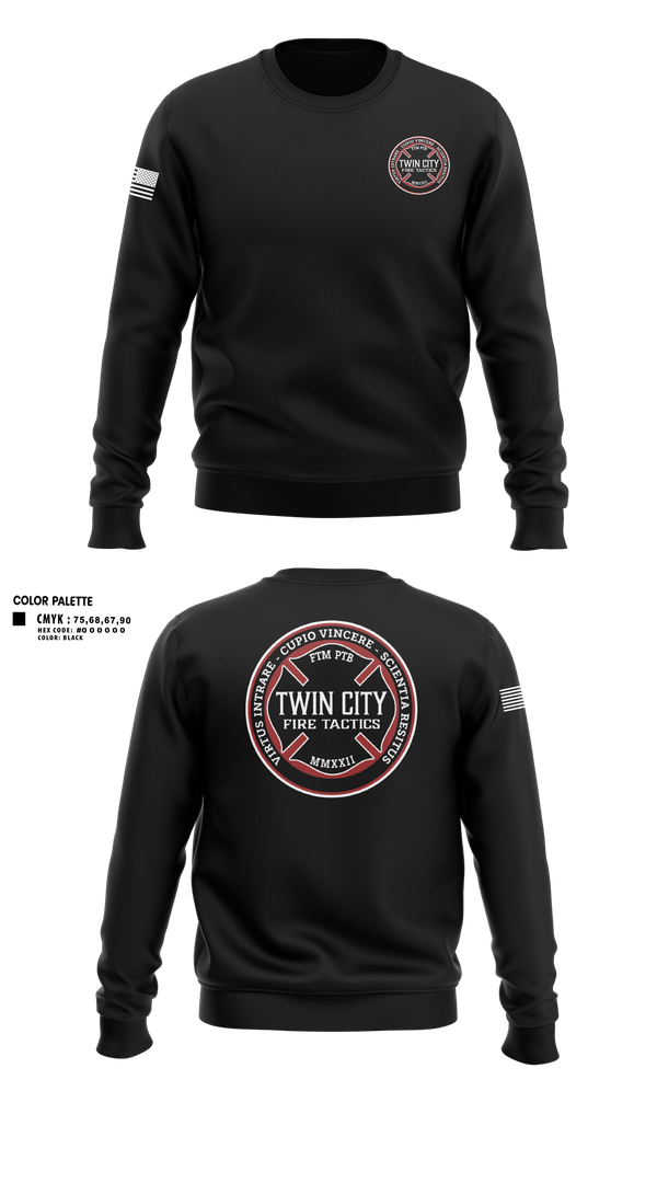 Crew Neck Sweatshirt, Twin City Fire Tactics, Fire Department, Teamtime, Team time, sublimation, custom sports apparel, team uniforms, spirit wear, spiritwear, sports uniforms, custom shirts, team store, custom team store, fundraiser sports, apparel fundraiser