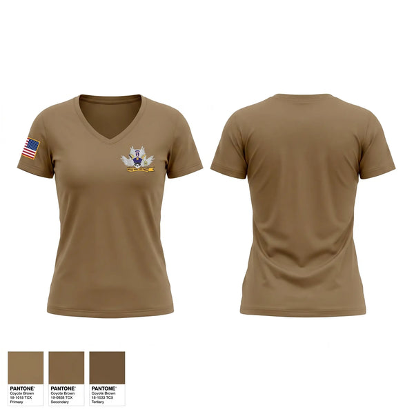 Womens Short Sleeve Vneck Shirt, RHHC, 3D US Infantry Regiment HEADHUNTERS, Army, Teamtime, Team time, sublimation, custom sports apparel, team uniforms, spirit wear, spiritwear, sports uniforms, custom shirts, team store, custom team store, fundraiser sports, apparel fundraiser