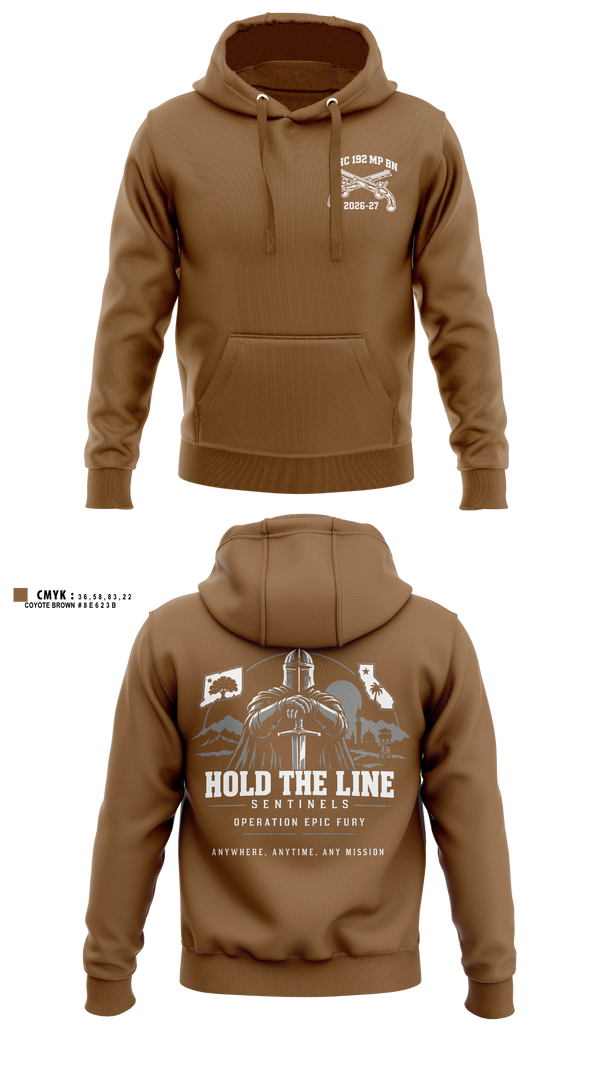 Hoodie, 192nd MP BN, Army, Teamtime, Team time, sublimation, custom sports apparel, team uniforms, spirit wear, spiritwear, sports uniforms, custom shirts, team store, custom team store, fundraiser sports, apparel fundraiser