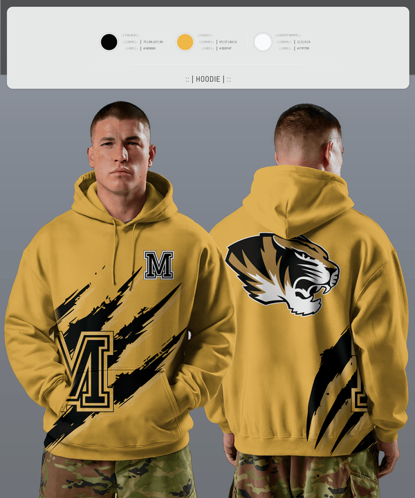 Hoodie, Marceline Tigers, , Teamtime, Team time, sublimation, custom sports apparel, team uniforms, spirit wear, spiritwear, sports uniforms, custom shirts, team store, custom team store, fundraiser sports, apparel fundraiser