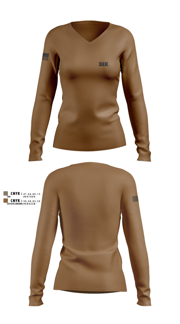 Womens Long Sleeve Vneck Shirt, 31K, , Teamtime, Team time, sublimation, custom sports apparel, team uniforms, spirit wear, spiritwear, sports uniforms, custom shirts, team store, custom team store, fundraiser sports, apparel fundraiser