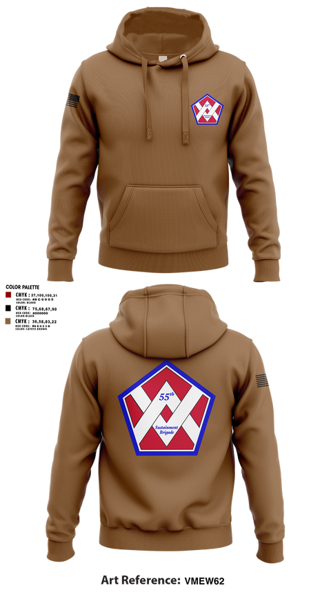 Hoodie, 55th Sustainment Brigade, , Teamtime, Team time, sublimation, custom sports apparel, team uniforms, spirit wear, spiritwear, sports uniforms, custom shirts, team store, custom team store, fundraiser sports, apparel fundraiser