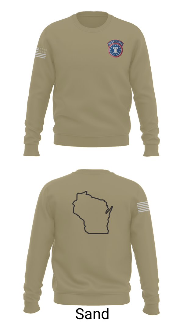 Crew Neck Sweatshirt, Waukesha recruiting station, Army, Teamtime, Team time, sublimation, custom sports apparel, team uniforms, spirit wear, spiritwear, sports uniforms, custom shirts, team store, custom team store, fundraiser sports, apparel fundraiser