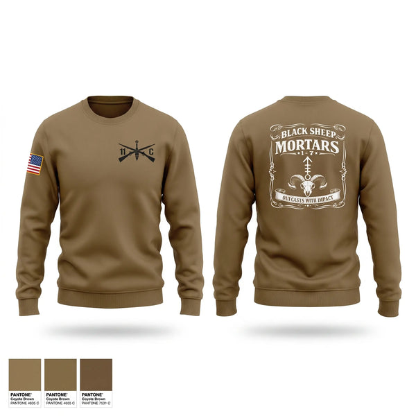 Crew Neck Sweatshirt, 1-7 Mortars, Army, Teamtime, Team time, sublimation, custom sports apparel, team uniforms, spirit wear, spiritwear, sports uniforms, custom shirts, team store, custom team store, fundraiser sports, apparel fundraiser
