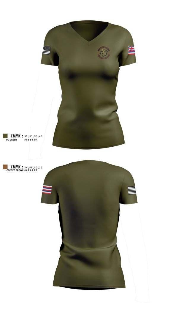 Womens Short Sleeve Vneck Shirt, 150th Electromagnetic Warfare Squadron, , Teamtime, Team time, sublimation, custom sports apparel, team uniforms, spirit wear, spiritwear, sports uniforms, custom shirts, team store, custom team store, fundraiser sports, apparel fundraiser