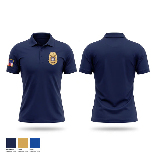 Short Sleeve Performance Polo, Office of School Safety, Police, Teamtime, Team time, sublimation, custom sports apparel, team uniforms, spirit wear, spiritwear, sports uniforms, custom shirts, team store, custom team store, fundraiser sports, apparel fundraiser