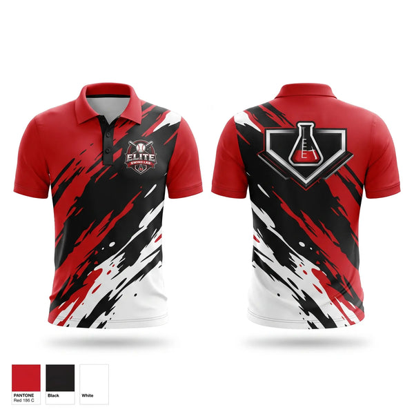 Short Sleeve Performance Polo, Elite Swing Lab, Baseball, Teamtime, Team time, sublimation, custom sports apparel, team uniforms, spirit wear, spiritwear, sports uniforms, custom shirts, team store, custom team store, fundraiser sports, apparel fundraiser