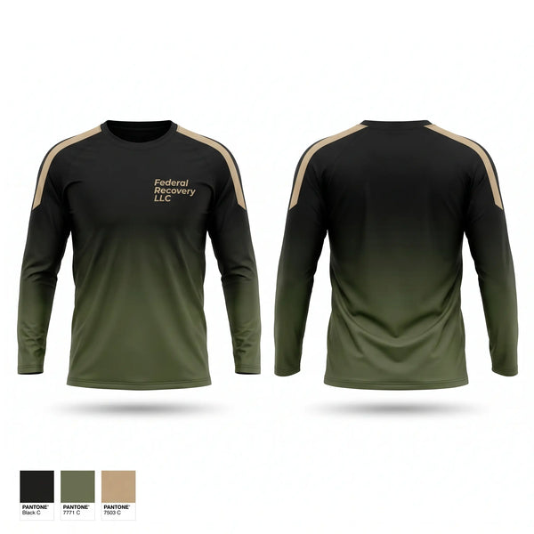 Long Sleeve Performance Shirt, Federal Recovery LLC, Marines, Teamtime, Team time, sublimation, custom sports apparel, team uniforms, spirit wear, spiritwear, sports uniforms, custom shirts, team store, custom team store, fundraiser sports, apparel fundraiser