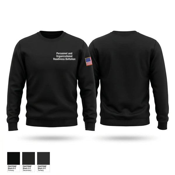 Crew Neck Sweatshirt, Personnel and Organizational Readiness Battalion, National Guard, Teamtime, Team time, sublimation, custom sports apparel, team uniforms, spirit wear, spiritwear, sports uniforms, custom shirts, team store, custom team store, fundraiser sports, apparel fundraiser