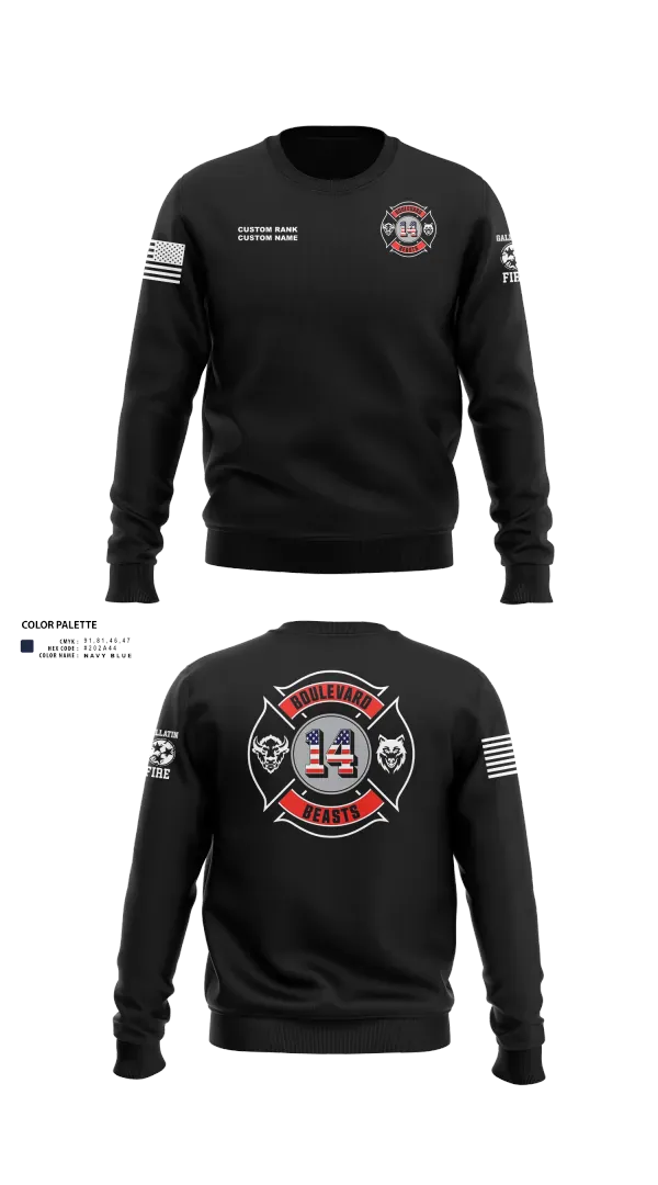 Crew Neck Sweatshirt, Gallatin Fire Department Station 4, Fire Department, Teamtime, Team time, sublimation, custom sports apparel, team uniforms, spirit wear, spiritwear, sports uniforms, custom shirts, team store, custom team store, fundraiser sports, apparel fundraiser