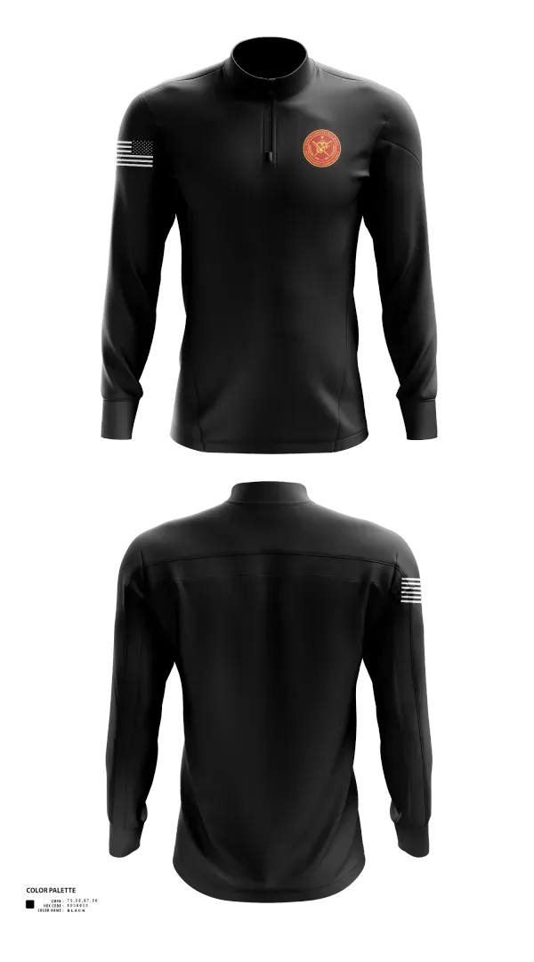 Quarter Zip Jacket, MCRD Parris Island Protocol Office, Marines, Teamtime, Team time, sublimation, custom sports apparel, team uniforms, spirit wear, spiritwear, sports uniforms, custom shirts, team store, custom team store, fundraiser sports, apparel fundraiser