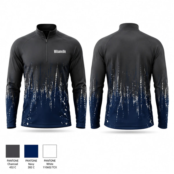 Quarter Zip Jacket, Wilsonville, Men's Basketball, Teamtime, Team time, sublimation, custom sports apparel, team uniforms, spirit wear, spiritwear, sports uniforms, custom shirts, team store, custom team store, fundraiser sports, apparel fundraiser