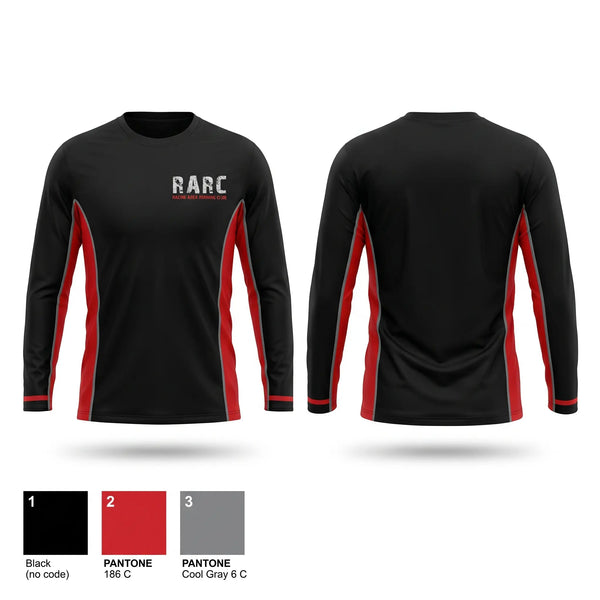 Long Sleeve Performance Shirt, Racine Area Running Club, Spirit Store, Teamtime, Team time, sublimation, custom sports apparel, team uniforms, spirit wear, spiritwear, sports uniforms, custom shirts, team store, custom team store, fundraiser sports, apparel fundraiser