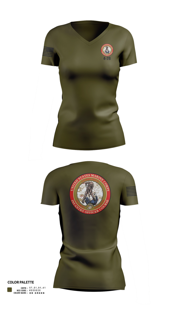 Womens Short Sleeve Vneck Shirt, IOC 4-26, Marines, Teamtime, Team time, sublimation, custom sports apparel, team uniforms, spirit wear, spiritwear, sports uniforms, custom shirts, team store, custom team store, fundraiser sports, apparel fundraiser