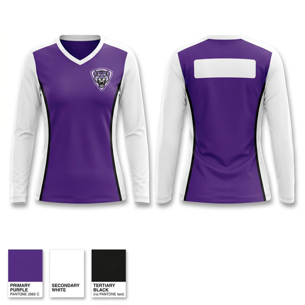 Womens Long Sleeve Vneck Shirt, Saluda Tigers, Spirit Store, Teamtime, Team time, sublimation, custom sports apparel, team uniforms, spirit wear, spiritwear, sports uniforms, custom shirts, team store, custom team store, fundraiser sports, apparel fundraiser