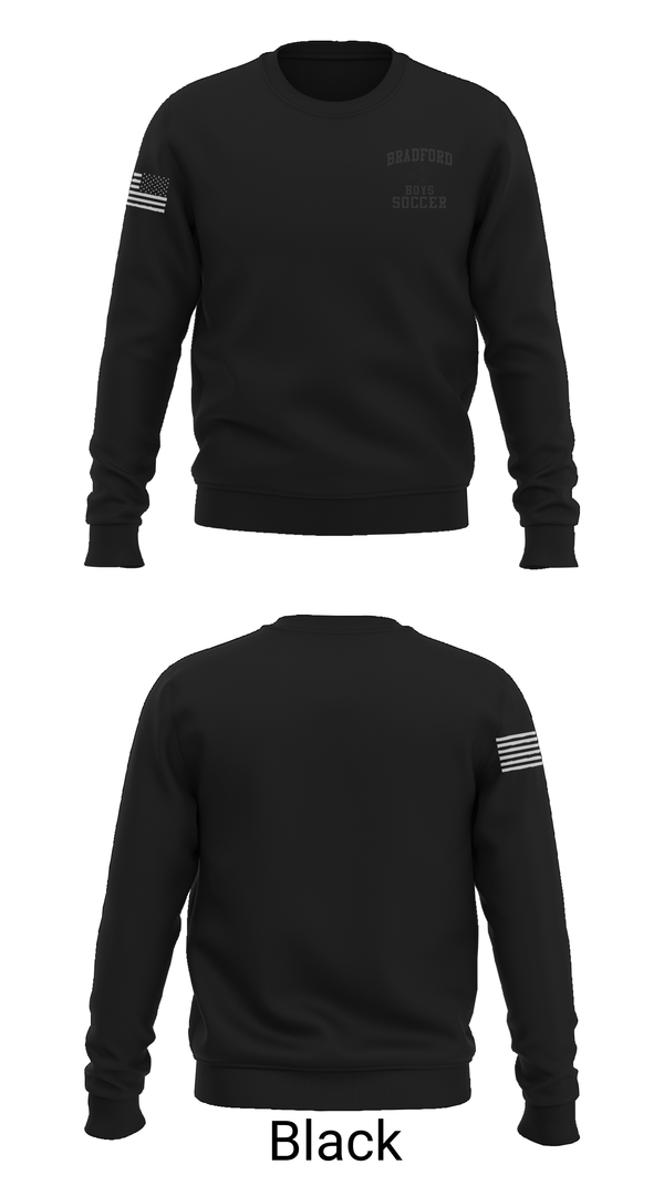 Crew Neck Sweatshirt, Bradford Boys Soccer, Men's Soccer, Teamtime, Team time, sublimation, custom sports apparel, team uniforms, spirit wear, spiritwear, sports uniforms, custom shirts, team store, custom team store, fundraiser sports, apparel fundraiser
