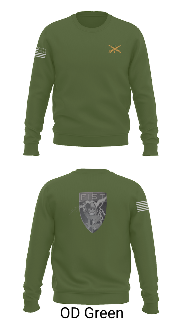 Crew Neck Sweatshirt, HHB 113th FA / FIST, , Teamtime, Team time, sublimation, custom sports apparel, team uniforms, spirit wear, spiritwear, sports uniforms, custom shirts, team store, custom team store, fundraiser sports, apparel fundraiser