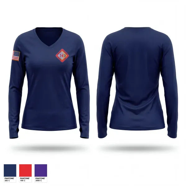 Womens Long Sleeve Vneck Shirt, Coalton, Fire Department, Teamtime, Team time, sublimation, custom sports apparel, team uniforms, spirit wear, spiritwear, sports uniforms, custom shirts, team store, custom team store, fundraiser sports, apparel fundraiser