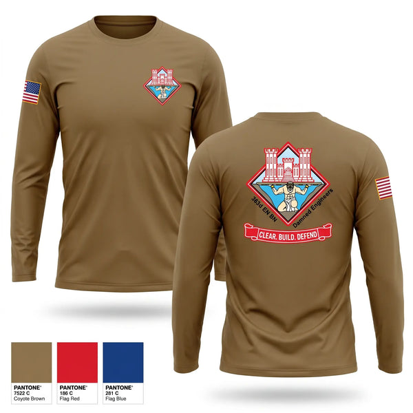 Long Sleeve Performance Shirt, 363 Engineer Battalion, Army, Teamtime, Team time, sublimation, custom sports apparel, team uniforms, spirit wear, spiritwear, sports uniforms, custom shirts, team store, custom team store, fundraiser sports, apparel fundraiser