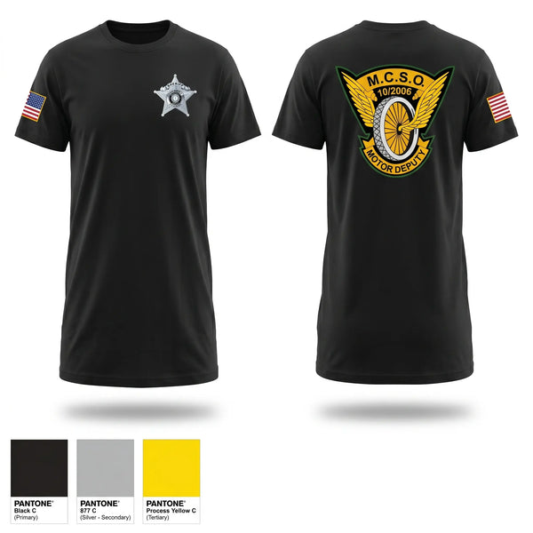 Old School Cotton Feel Shirt, MCSO MOTORS, Police, Teamtime, Team time, sublimation, custom sports apparel, team uniforms, spirit wear, spiritwear, sports uniforms, custom shirts, team store, custom team store, fundraiser sports, apparel fundraiser