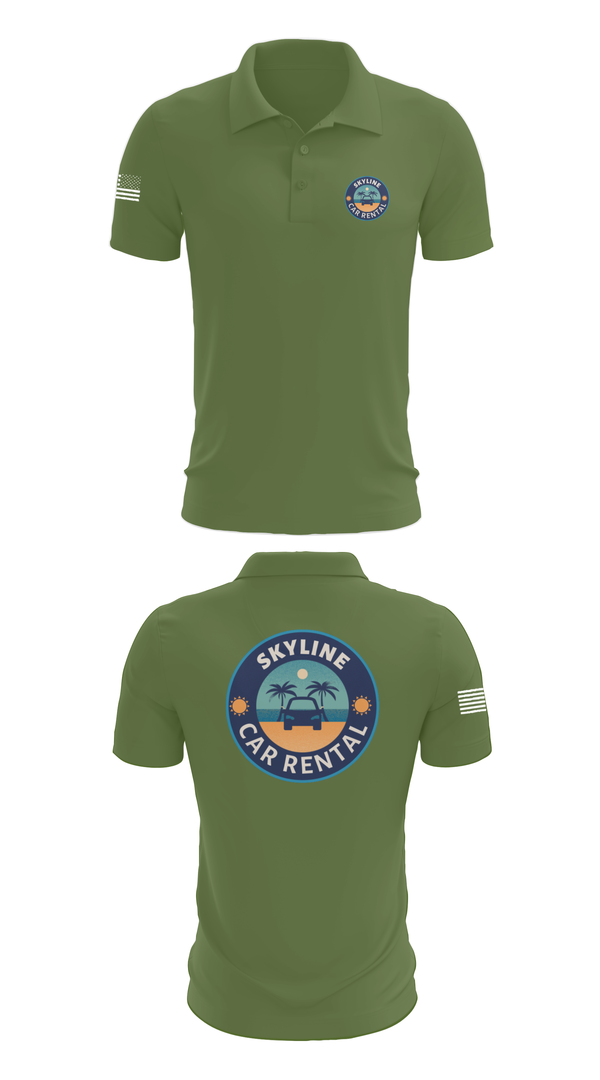 Short Sleeve Performance Polo, Skyline Car Rental, Men's Basketball, Teamtime, Team time, sublimation, custom sports apparel, team uniforms, spirit wear, spiritwear, sports uniforms, custom shirts, team store, custom team store, fundraiser sports, apparel fundraiser
