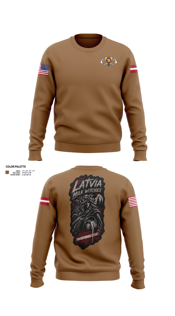 Crew Neck Sweatshirt, 734th RSG, National Guard, Teamtime, Team time, sublimation, custom sports apparel, team uniforms, spirit wear, spiritwear, sports uniforms, custom shirts, team store, custom team store, fundraiser sports, apparel fundraiser