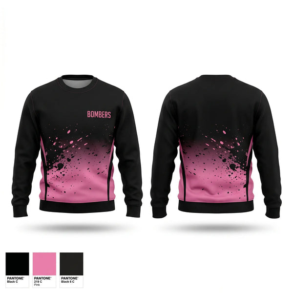 Crew Neck Sweatshirt, BOMBERS, Baseball, Teamtime, Team time, sublimation, custom sports apparel, team uniforms, spirit wear, spiritwear, sports uniforms, custom shirts, team store, custom team store, fundraiser sports, apparel fundraiser