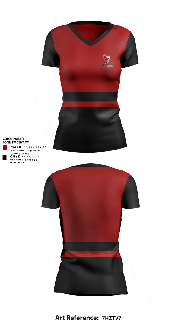 Womens Short Sleeve Vneck Shirt, Crystal City High School Hornets Basketball, Women's Basketball, Teamtime, Team time, sublimation, custom sports apparel, team uniforms, spirit wear, spiritwear, sports uniforms, custom shirts, team store, custom team store, fundraiser sports, apparel fundraiser