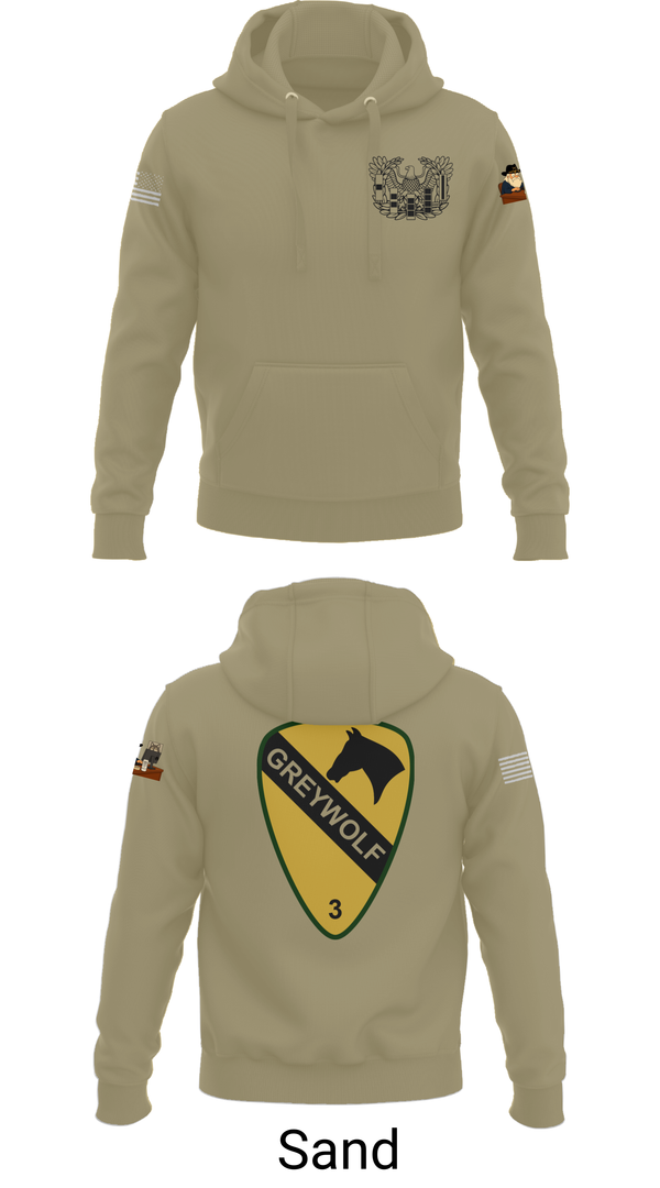 Hoodie, 1st cav Div 3abct, , Teamtime, Team time, sublimation, custom sports apparel, team uniforms, spirit wear, spiritwear, sports uniforms, custom shirts, team store, custom team store, fundraiser sports, apparel fundraiser
