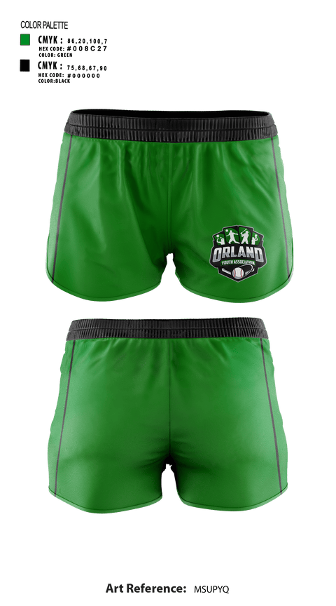 Women's Shorts, Orland Youth Association - OYA Baseball, Baseball, Teamtime, Team time, sublimation, custom sports apparel, team uniforms, spirit wear, spiritwear, sports uniforms, custom shirts, team store, custom team store, fundraiser sports, apparel fundraiser